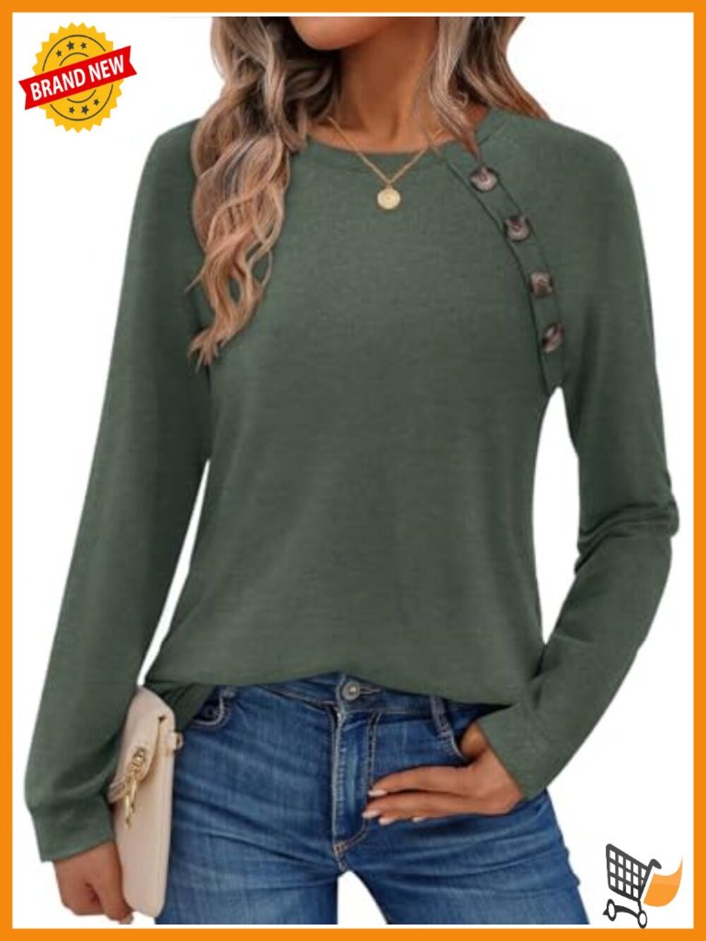 Long Sleeve Tunic Top Casual Blouse Round Neck Pullover Fall Work